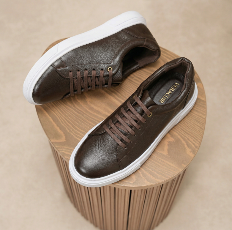 V210 NV espadrille cuir couleur marron