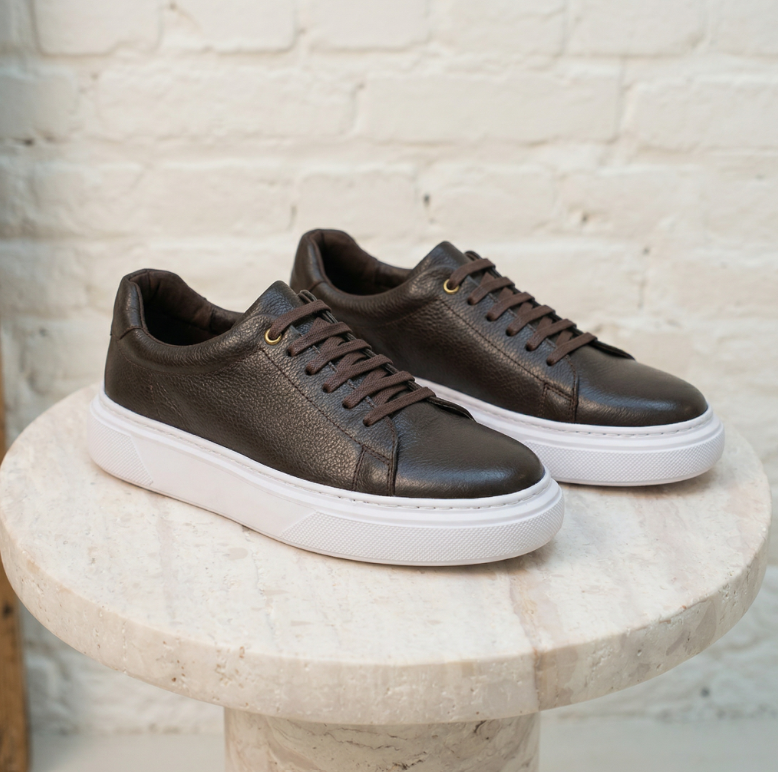 V210 NV espadrille cuir couleur marron