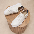 V210 espadrille en cuir blanc